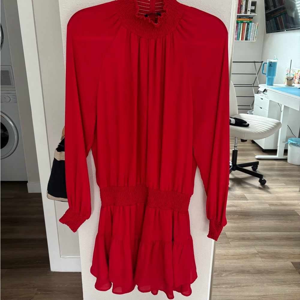 Turtleneck Ruffle Skirt Dress - Picture 3 of 5